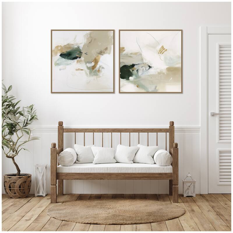 Kate and Laurel Field No. 1 & No. 2 2 Piece Framed Canvas Wall Art Set by Amy Lighthall
