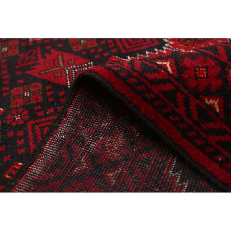 ECARPETGALLERY Hand-knotted Teimani Black, Red Wool Rug - 3'5 x 6'3