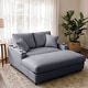 preview thumbnail 44 of 71, GDFStudio - Polyester 50.9" Loveseat Chaise Lounge Chair with Cup Holders