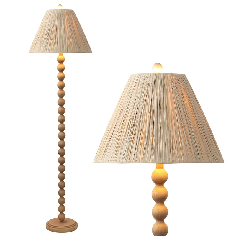 Wren 61.5" Pleated Paper Shade/Resin LED Floor Lamp - 61.5"