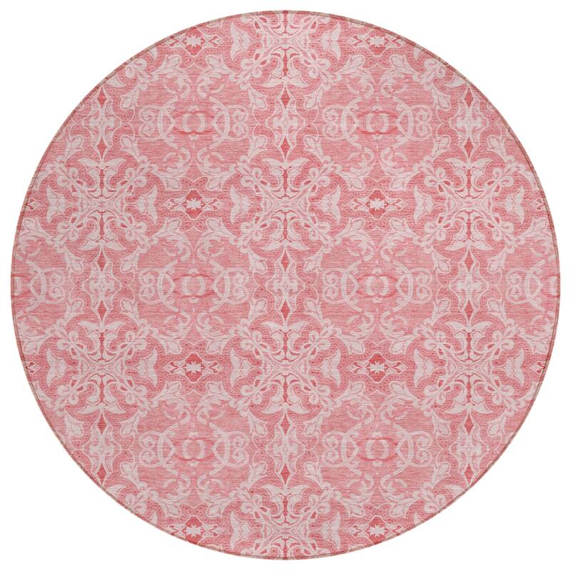 HomeRoots Medallion Transitional Rectangle Outdoor Rug