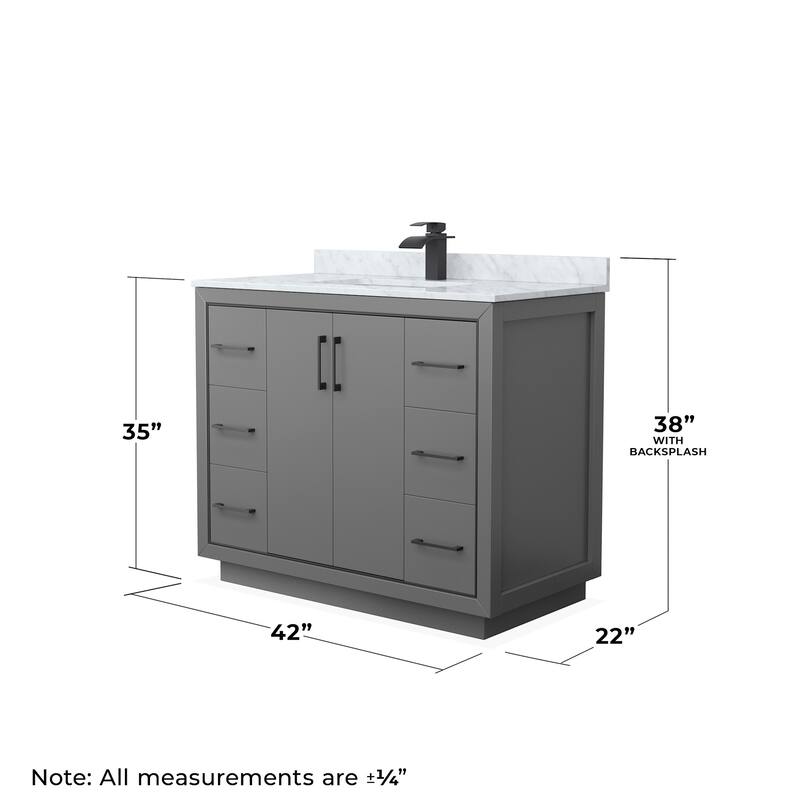 Wyndham Collection WCF1111-42S-NAT-M34 Icon 42" Free Standing Single