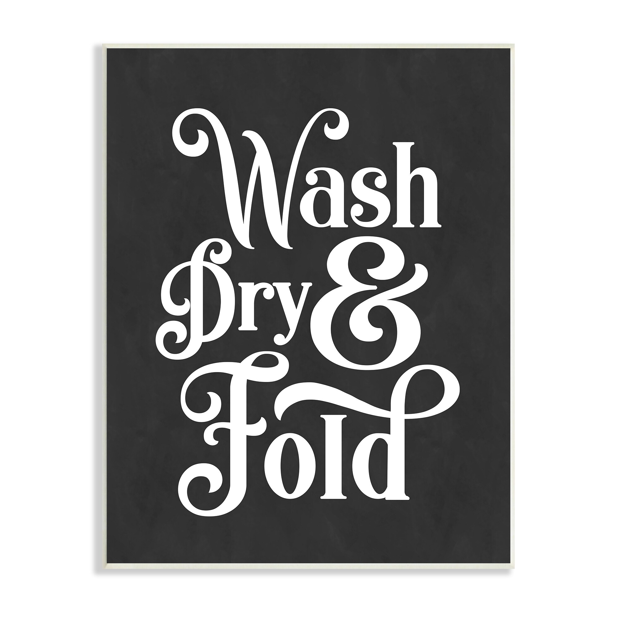 Stupell Wash Dry and Fold Vintage Typography Minimal Laundry-image