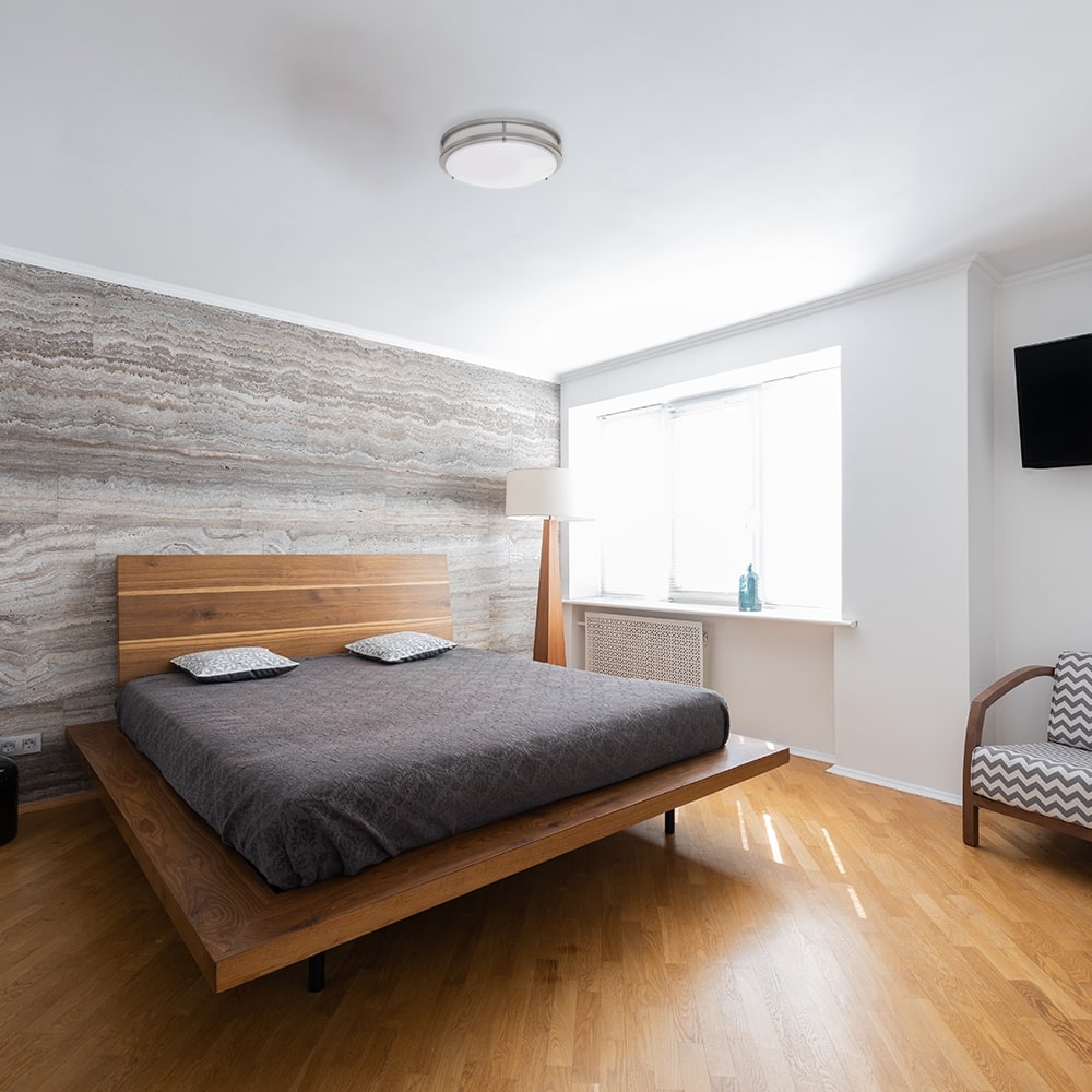 Amax Lighting 35W LED flush mount fixture in Brush Nickel Finish