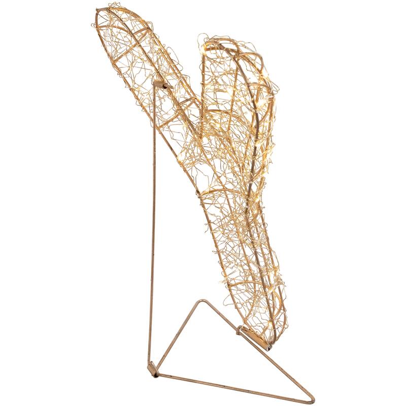 16" LED Twinkle Lighted Gold Metal Wire Joy Sign Christmas Decor