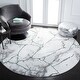 preview thumbnail 67 of 92, SAFAVIEH Craft Margaretha Modern Abstract Marble Pattern Rug 10' x 10' Round - Grey/Green