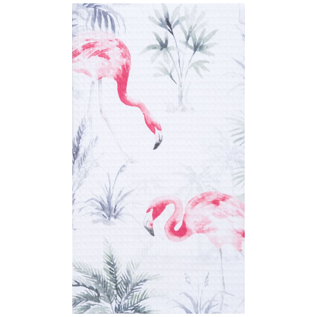 27" x 18" Flamingo Kitchen and Bathroom Graphic Print Hand Towel