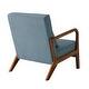preview thumbnail 130 of 161, 25" W Mid Century Upholstered Wood Accent Chair with Pillow