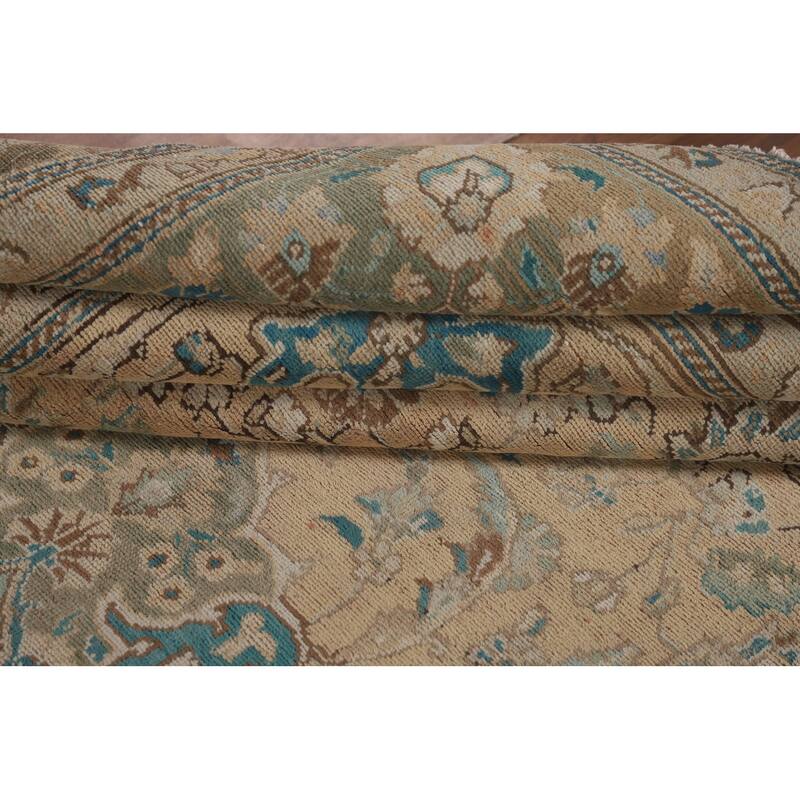 Distressed Tabriz Persian Vintage Area Rug Handmade Wool Carpet - 6'8"x 10'2"