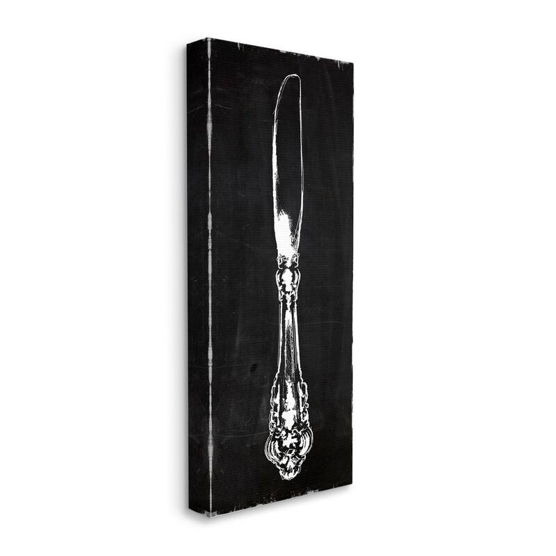 Stupell Kitchen Butter Knife Vintage Style Dinner Cutlery Canvas Wall