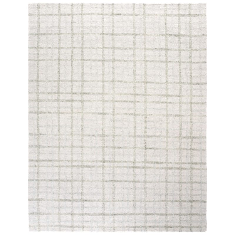 SAFAVIEH Handmade Ebony Sufiya Plaid Wool Rug