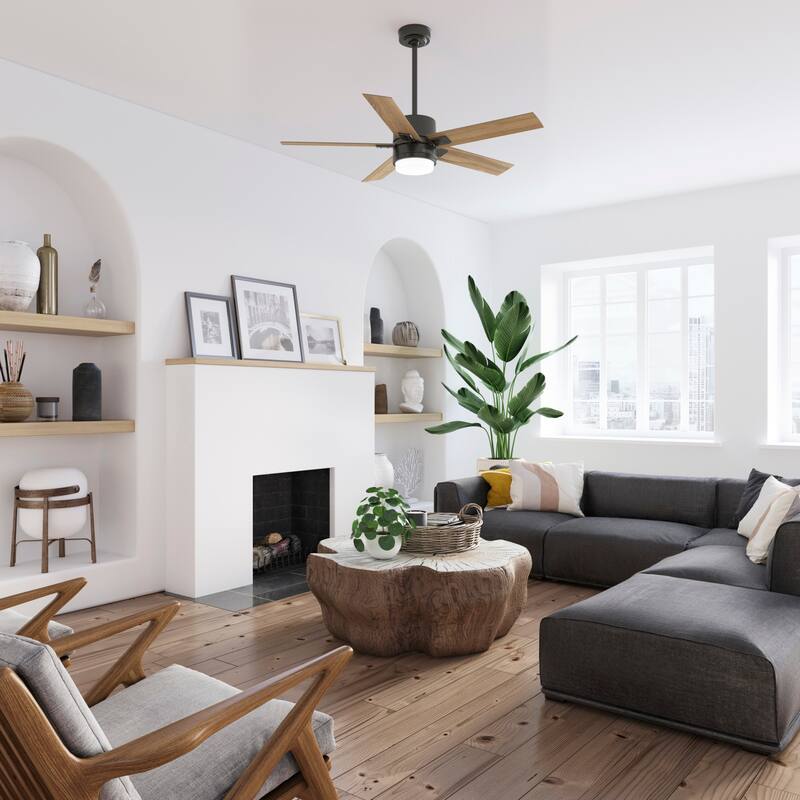 Hunter 52" Noble Bronze Ceiling Fan with LED Light Kit and Handheld Remote