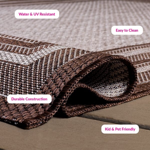 dimension image slide 8 of 10, SAFAVIEH Courtyard Vickie Indoor/ Outdoor Waterproof Patio Backyard Rug