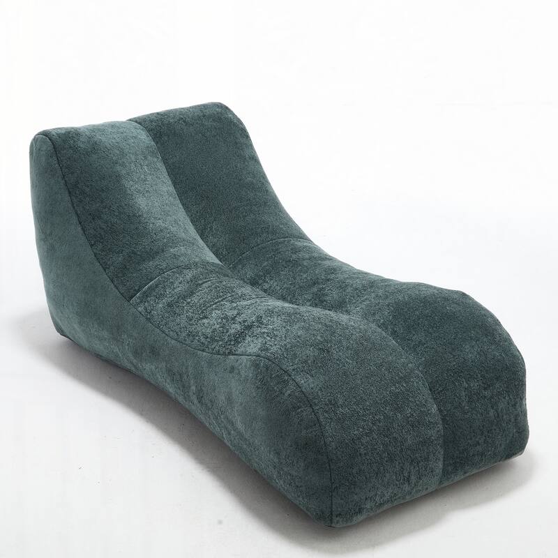 Creative bean bag sofa chair filled with sponge,Light Blue