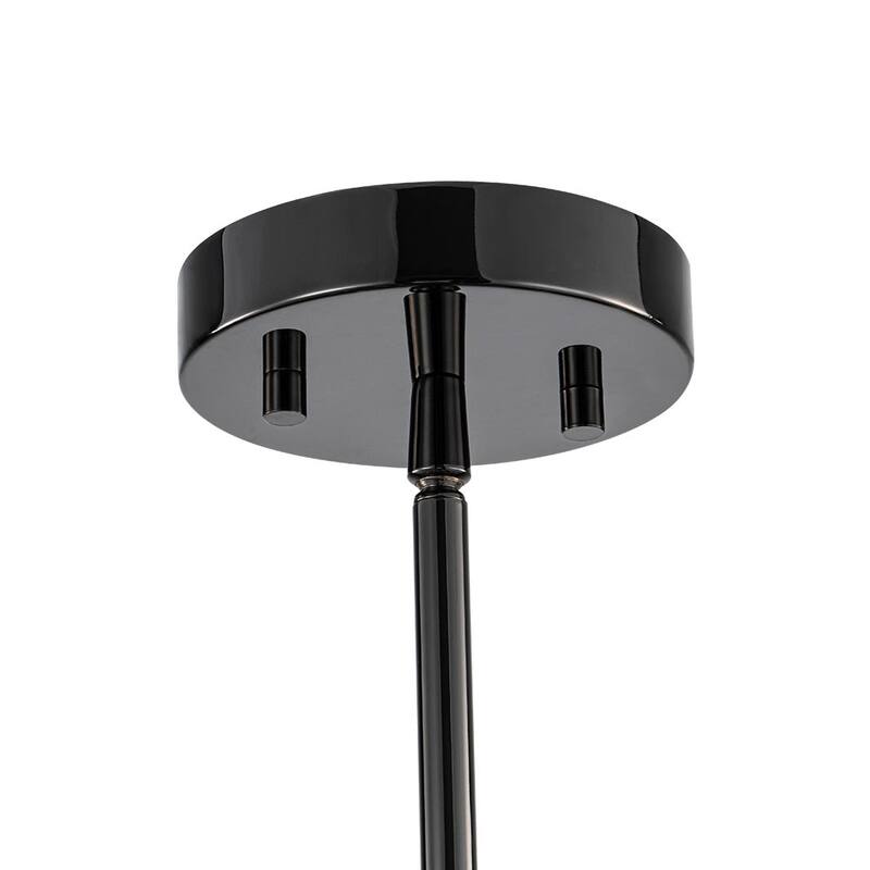 Glam 9-Light Smoked Glass Globe Pearl Black Sputnik Chandelier 23.6in