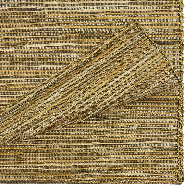 Nubby Table Runner With Shimmering Woven Design
