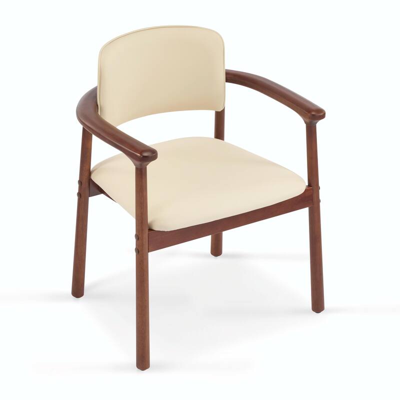2-Pack Dining Room Chairs - Sturdy Rubber Wood, Comfortable PU Foam Seat