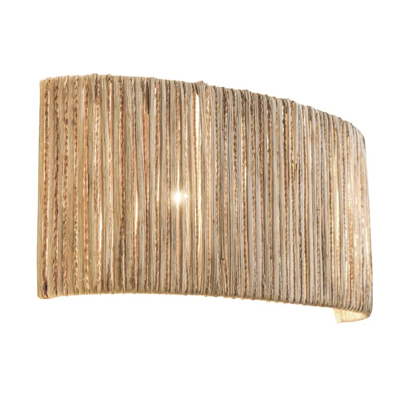 Jacob's Ladder 2-Light Rattan and Abaca Rope Bath Fixture