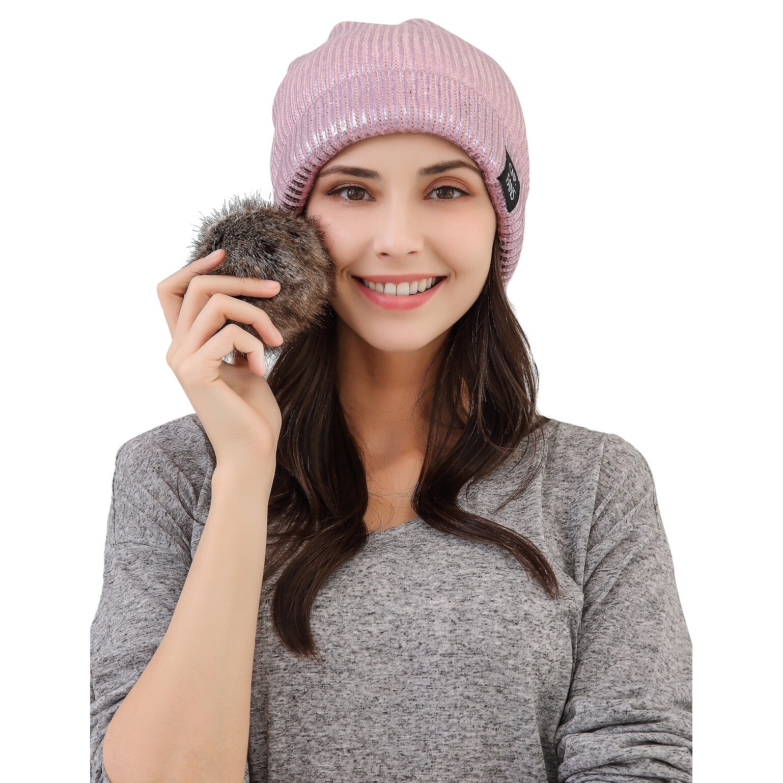 lined beanie women's