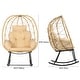 preview thumbnail 37 of 35, Moasis Cushioned Egg Chair with Rocker, PE Wicker