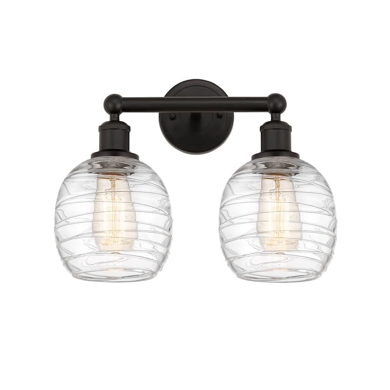 Innovations Lighting 616-2W-12-15 Belfast Vanity Belfast 2 Light 15" - Oil Rubbed Bronze / Deco Swirl
