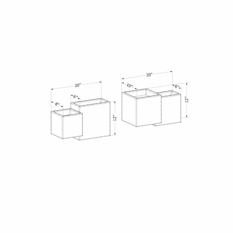 South Shore Dalya Outdoor Wall Planter - Set of 2