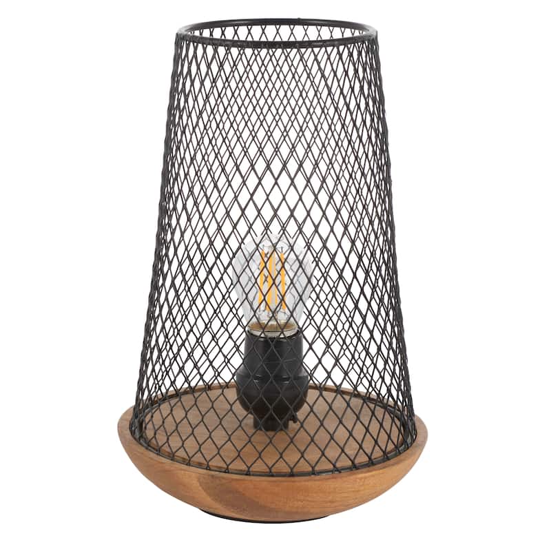 SAFAVIEH Lighting Haynes Modern Industrial 10-inch Table Lamp - 7"W x 7"D x 10"H