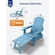 preview thumbnail 12 of 52, WINSOON Set of 2 HIPS Folding Adirondack Chair with Adjustable Backrest and Retractable Ottoman