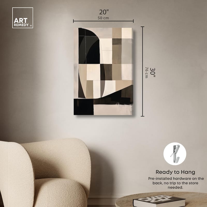 Modern Shapes II Canvas by Art Remedy, Gallery Wrapped