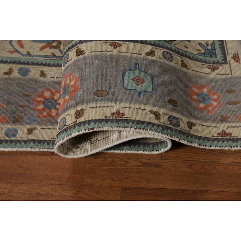 Tabriz Persian Vintage Area Rug Handmade Dining Room Wool Carpet - 6'9" x 9'7"
