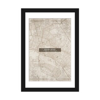 iCanvas quot Oakland City Map Abstract Style quot by WallDecorAddict Bed Bath