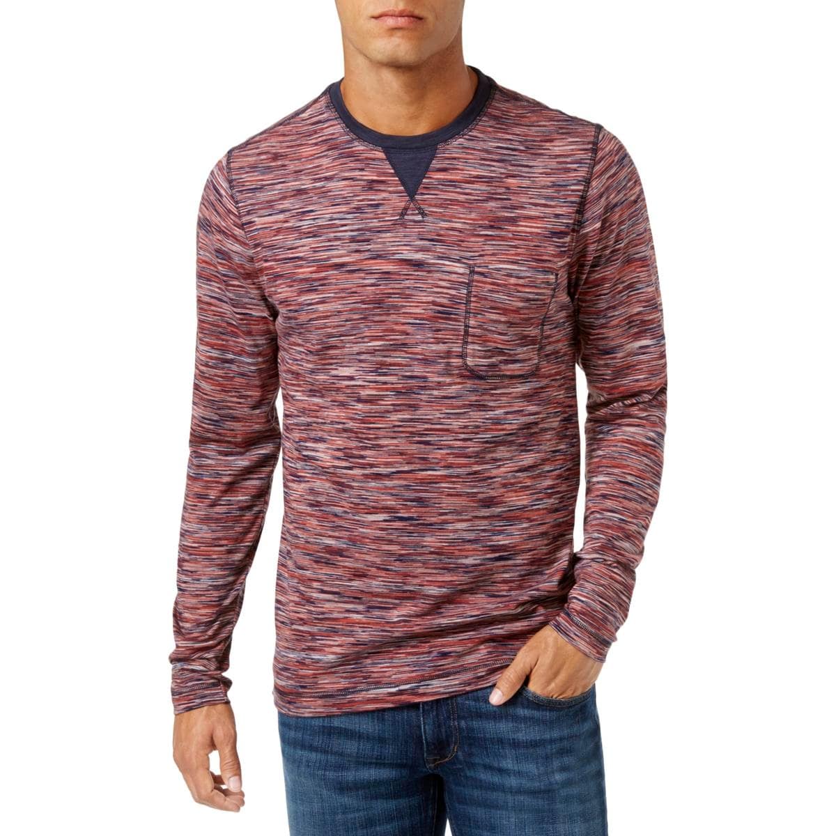 Weatherproof Mens Knit Space Dye Henley Shirt