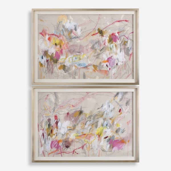 slide 2 of 8, Uttermost Metropolitan Rush Abstract Prints, Set of 2