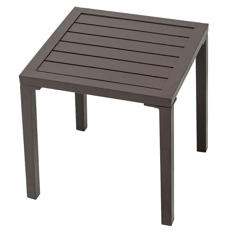 3-piece Outdoor Adjustable Aluminum Reclining Chaise Lounge Chairs with Wheels and Side Table Set