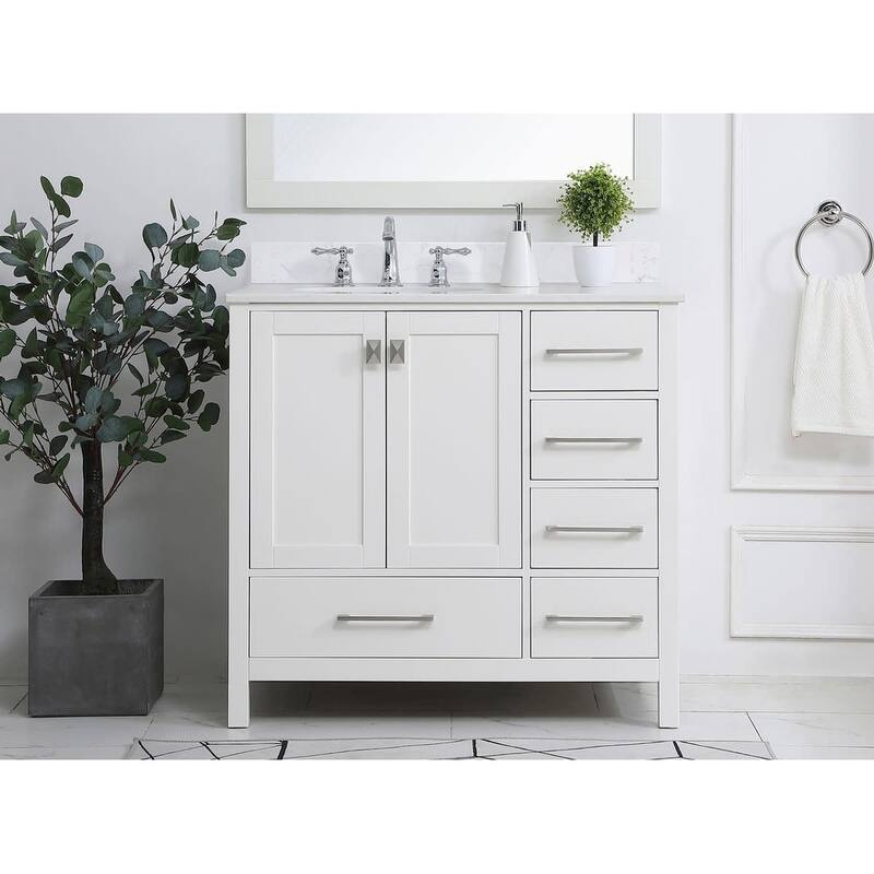 Elegant Lighting VF18836-BS Irene 36" Free Standing Single Basin