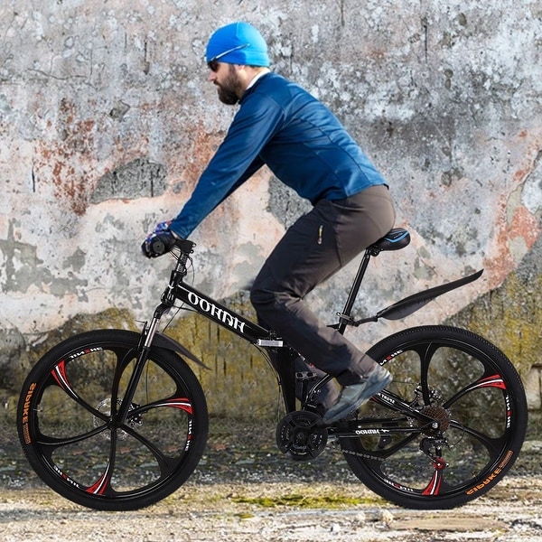 26 Inch Mountain Bike With 21 Speed Dual Disc Brakes Full Suspension Non slip Cycling Bed Bath Beyond 36207538