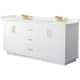 Option White / White Quartz Top / Brushed Gold Hardware