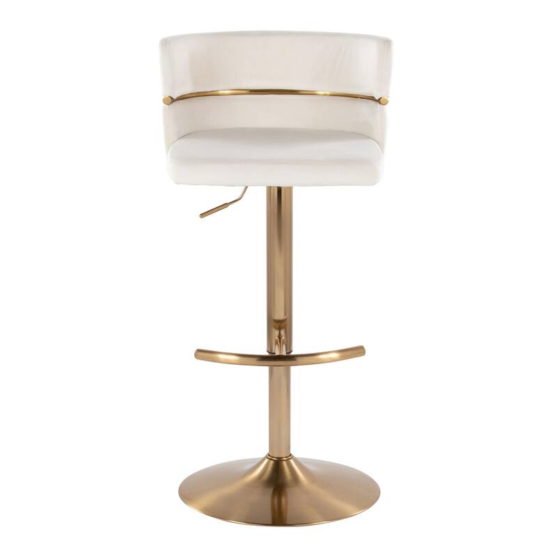 Silver Orchid Lena Adjustable Bar Stool with Rounded T Footrest (Set of 2)