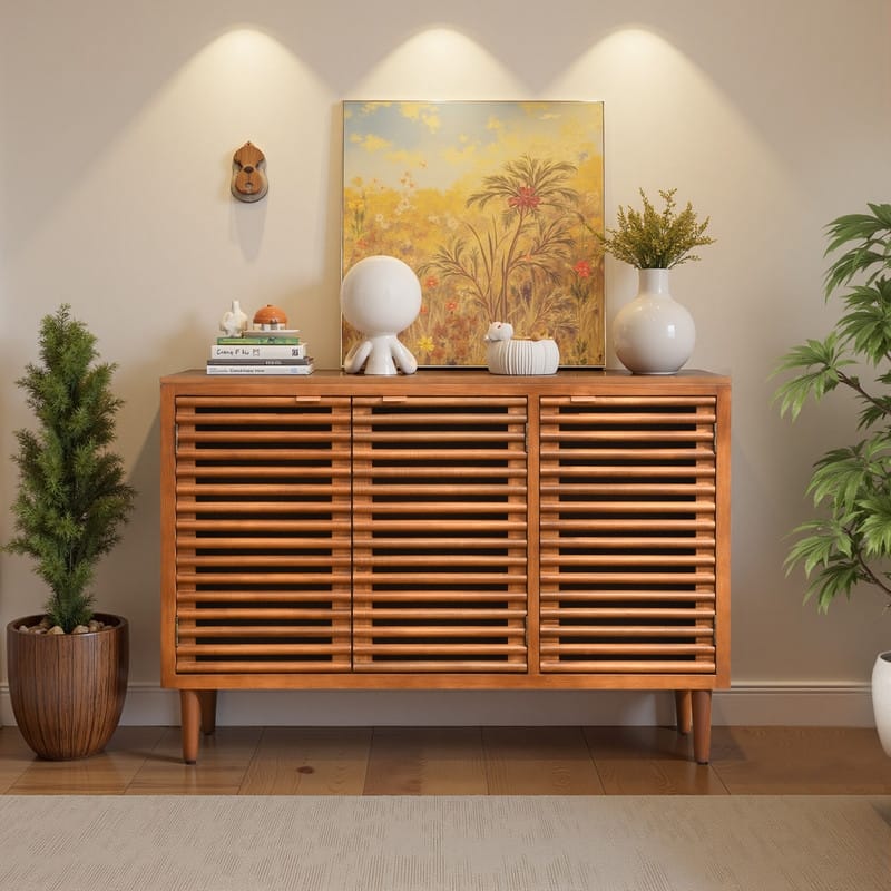 3-Door Storage Cabinet With Adjustable Shelves