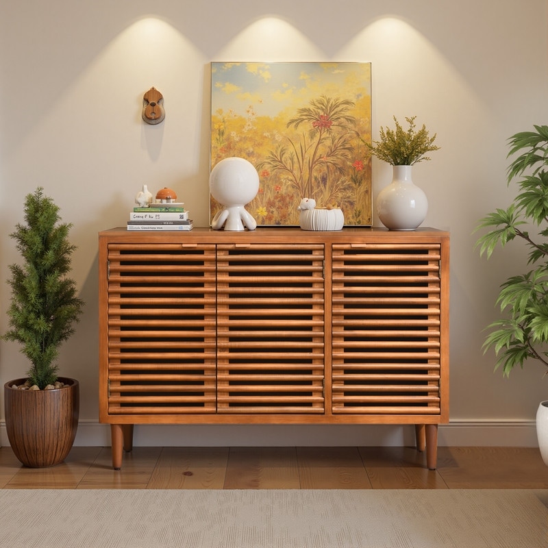 3-Door Storage Cabinet With Adjustable Shelves
