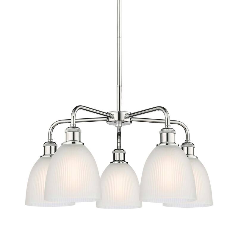 Innovations Lighting 516-5CR-15-24 Castile Chandelier Castile 5 Light - Polished Chrome / White