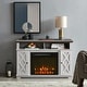 preview thumbnail 1 of 7, 48 in. TV Stand for TVs up to 55 in. with Electric Fireplace Off White