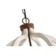 preview thumbnail 13 of 14, Antique Farmhouse Rustic Wood Chandelier, Distressed White 3-light Hallway Lighting