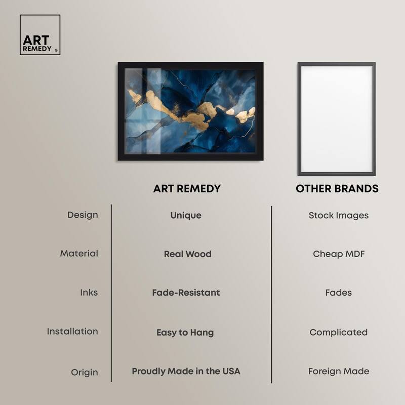 Dark Texture Golden Touch I Shadowbox by Art Remedy