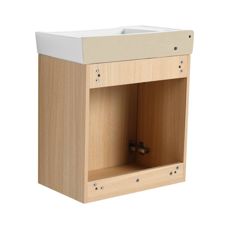BNK 16"/20"/24"/30"/36" Single Sink Bathroom Vanity with Soft Close Door and Shelf
