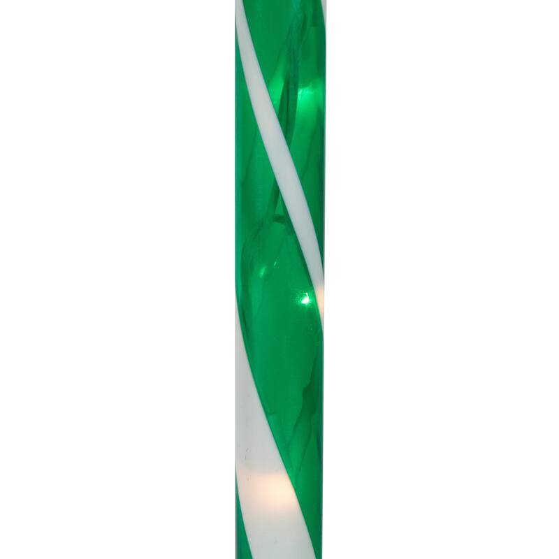 Lighted Outdoor Candy Cane Christmas Pathway Markers - 28" - REd, Green and Blue - Set of 6 - Multi