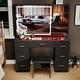 preview thumbnail 22 of 34, Makeup Vanity with XL Lighted Mirror & Stool, 7 Drawers Bedroom Vanity Desk