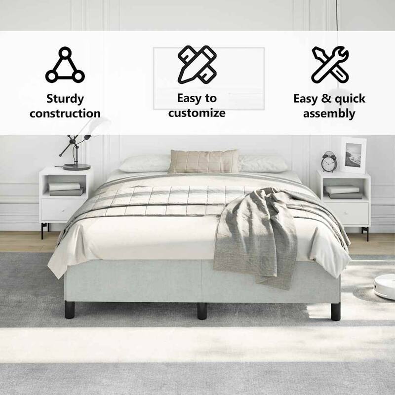 vidaXL Bed Frame, Velvet, No Mattress