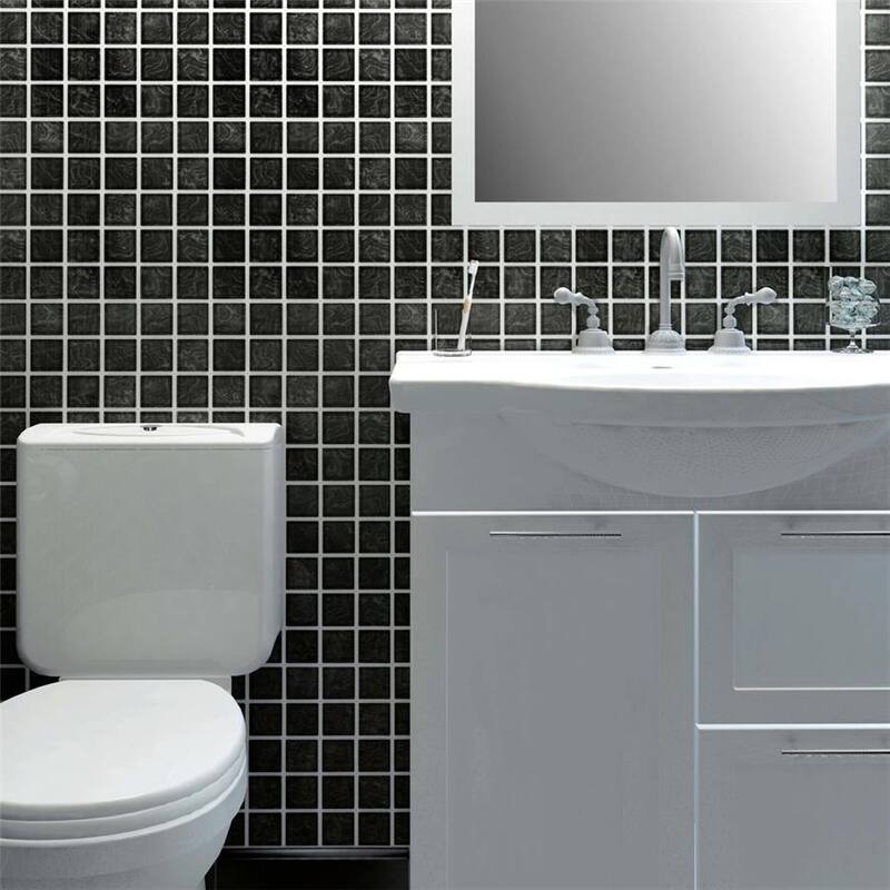 Merola Tile Resort Storm Black 12" x 12" Porcelain Floor and Wall Tile
