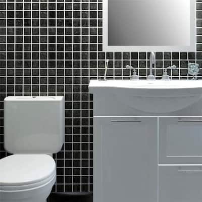 Merola Tile Resort Storm Black 12" x 12" Porcelain Floor and Wall Tile